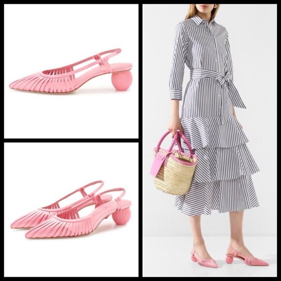 💕CULT GAIA💕 Alia Slingback Mule Heels ~ Pink - Picture 2 of 16